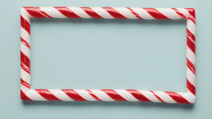 Frame made of sweet candies, space for text. Generative AI