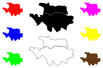 Nis City (Republic of Serbia, Nisava District) map vector illustration, scribble sketch City of Nis map