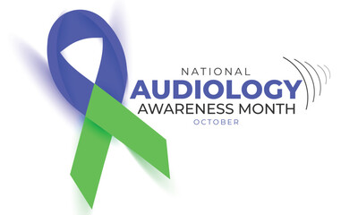 National Audiology Awareness Month. background, banner, card, poster, template. Vector illustration.