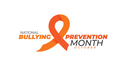 National Bullying Prevention Month. background, banner, card, poster, template. Vector illustration.