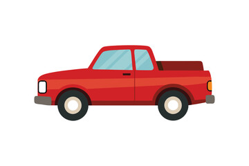 Obraz premium cartoon pickup truck vector art illustration