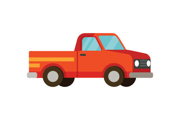  cartoon pickup truck vector art illustration © Jannatul