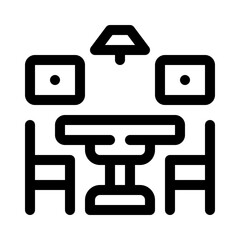 lounge chair line icon