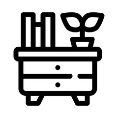 nightstand line icon