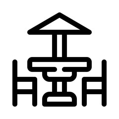 patio chair line icon
