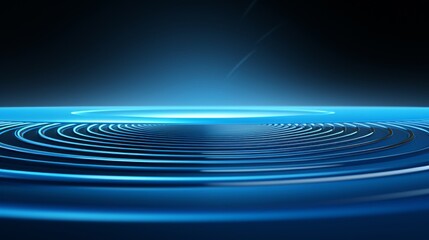 Futuristic Blue Holographic Interfaces.