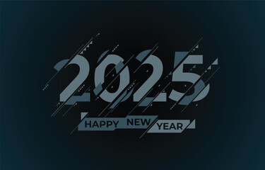 Happy New Year elegant design of colored 2025 logo numbers. Typography for 2025 save the date luxury designs and new year celebration invite. Vector illustration.