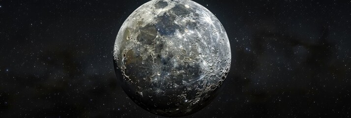 Naklejka premium Detailed Full Moon Photography