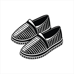 Espadrilles black vector