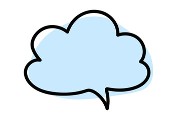 Speech balloon. Cartoon style speech bubble. Vector illustration