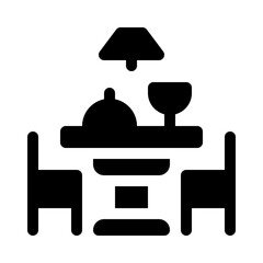 dining table glyph icon