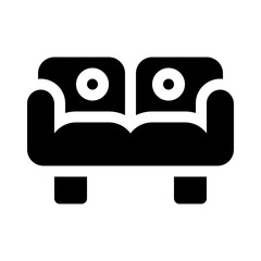 sofa glyph icon
