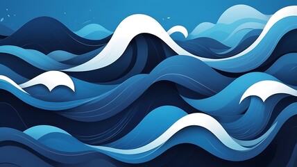 Fototapeta premium waves abstract banner design. Elegant wavy