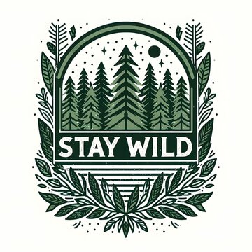 Stay Wild Forest Nature Badge