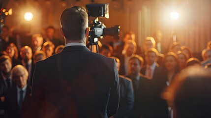 Man Speaking at Conference