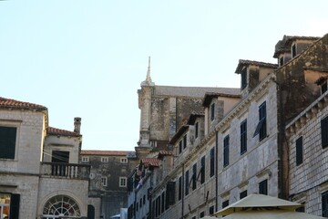 Iconic Buildings in the old city of Dubrovnik Croatia