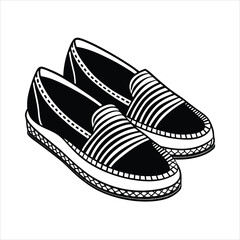Espadrilles black vector