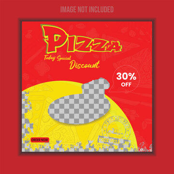 Pizza  social media  marketing post design