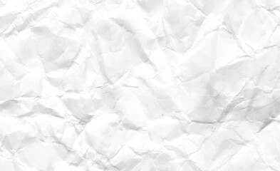 White crumpled paper texture background