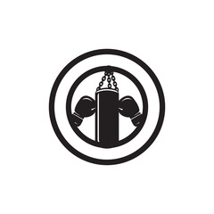 Punching bag icon vector illustration logo design
