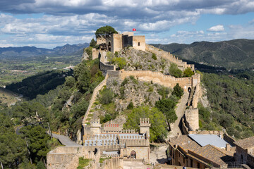 Obraz premium Beautiful view of the castle of Xativa village in Valencia (Spain)