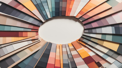 Color palettes and borders, text space. Generative AI