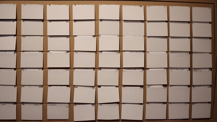 Wall hanging note papers, texture space