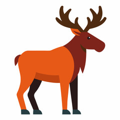 A Moose vector art illustration