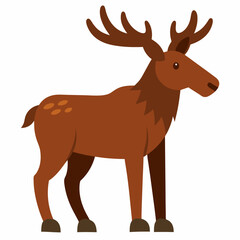 A Moose vector art illustration