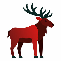 A Moose vector art illustration