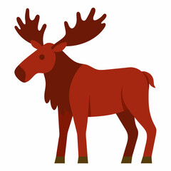 A Moose vector art illustration
