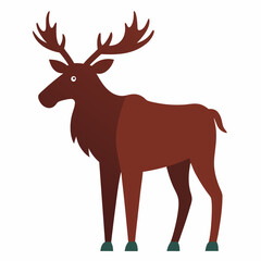 A Moose vector art illustration