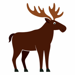 A Moose vector art illustration