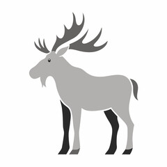 A Moose vector art illustration