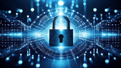 Cybersecurity with Digital Padlock, Encrypted Data Streams