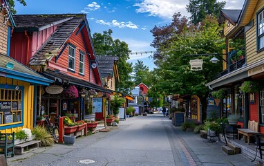 Colorful houses in Copenhagen, Denmark.
