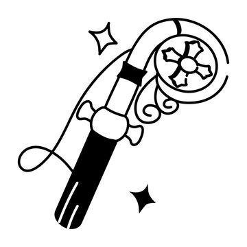 A doodle style icon of baculo