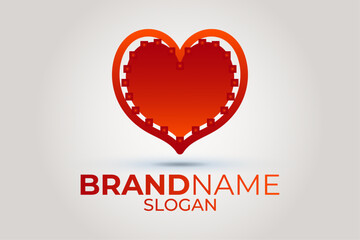 Heart logo design. Vector heart design.