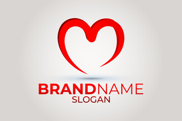 Heart logo. Illustration of a heart symbol.