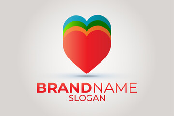 Heart logo design. Vector heart design.