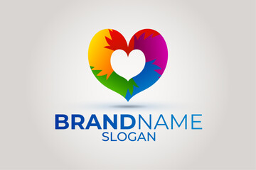Heart logo design. Vector heart design.