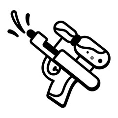 Hand drawn icon of water gun 