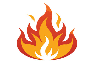 fire flame shapes vector illustration on white background 