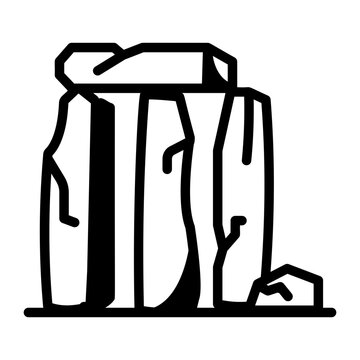 recommend clip art: An outline style icon of stonehenge 