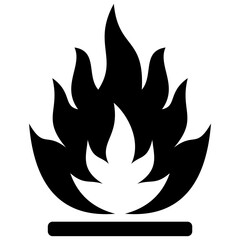 Flammable substances sign. Vector illustration of GHS hazard pictogram warning sign with flame fire inside. Attention. Caution flammable materials. hazard icon. printable vector.