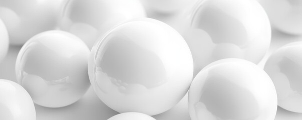 White Balls Background, Generative AI