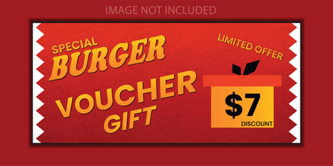 resturent voucher design template and discount kupon 