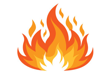 fire flame shapes vector illustration on white background 