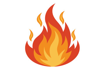 fire flame shapes vector illustration on white background 