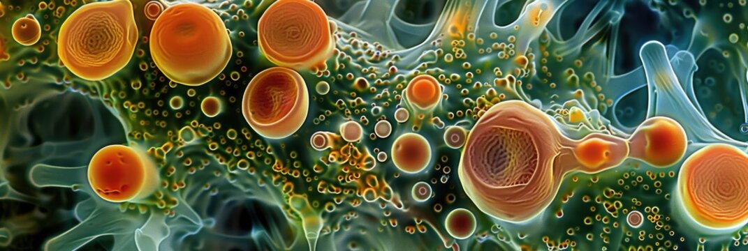 Microscopic view of Closterium acerosum at 400x magnification